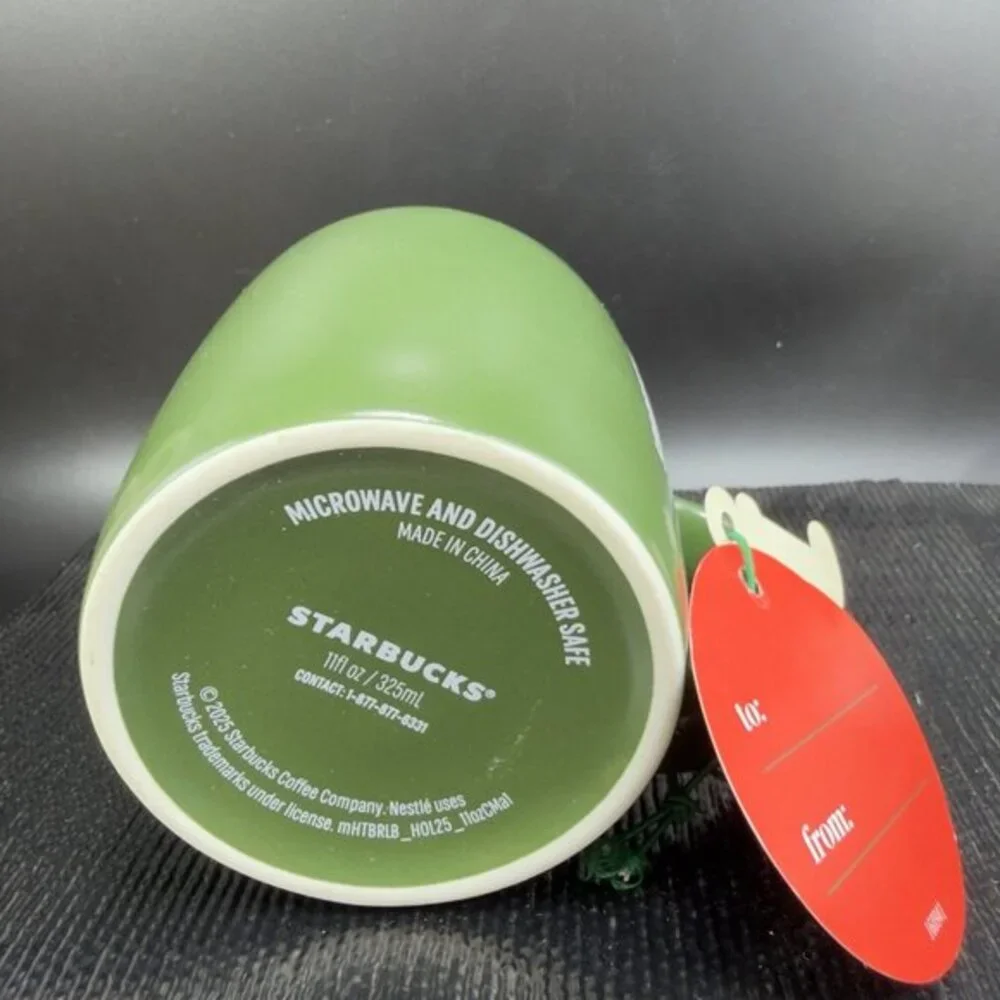 Starbucks Coffee Dark Green Coffee Mug Cup Mermaid Siren With‎ Joy Tags Mug Cup